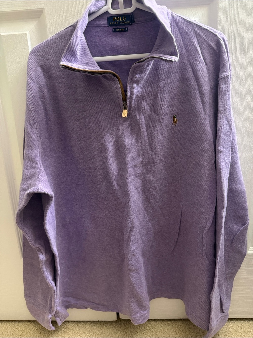Polo by Ralph Lauren Lavender Quarter-Zip Pullover Sweatshirt